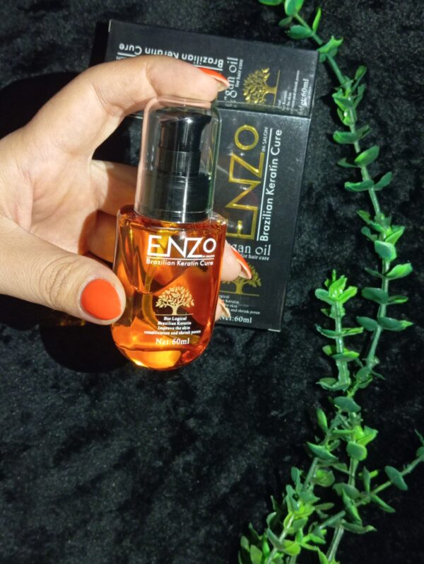 روغن مو آرگان حاوی کراتین برزیلی انزو ENZO - Image 3